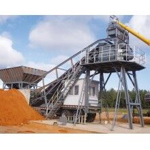 拖掛式移動(dòng)混凝土攪拌站